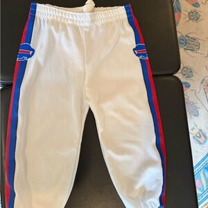 Kids White Joggers with Blue and Red Accents
